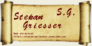 Stepan Griesser vizit kartica
